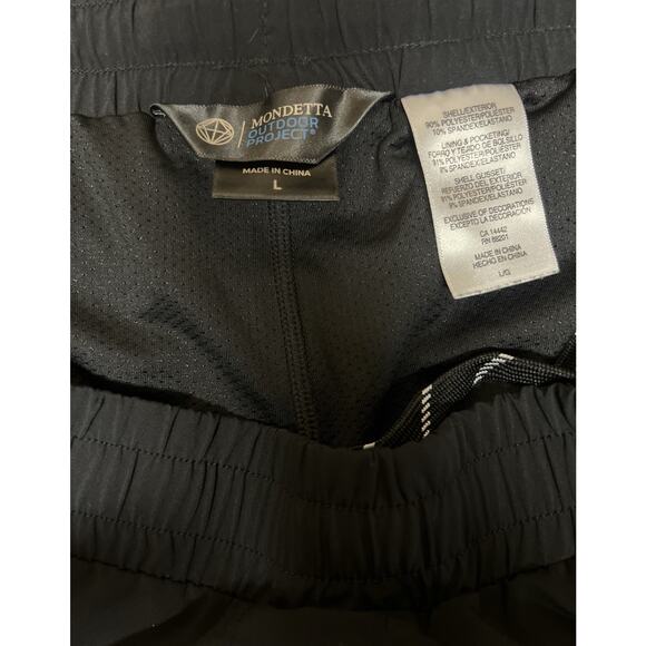 Mondetta Active Swim Shorts Mens L Large‎ Black Stretch Board Shorts Vacation - Picture 4 of 4